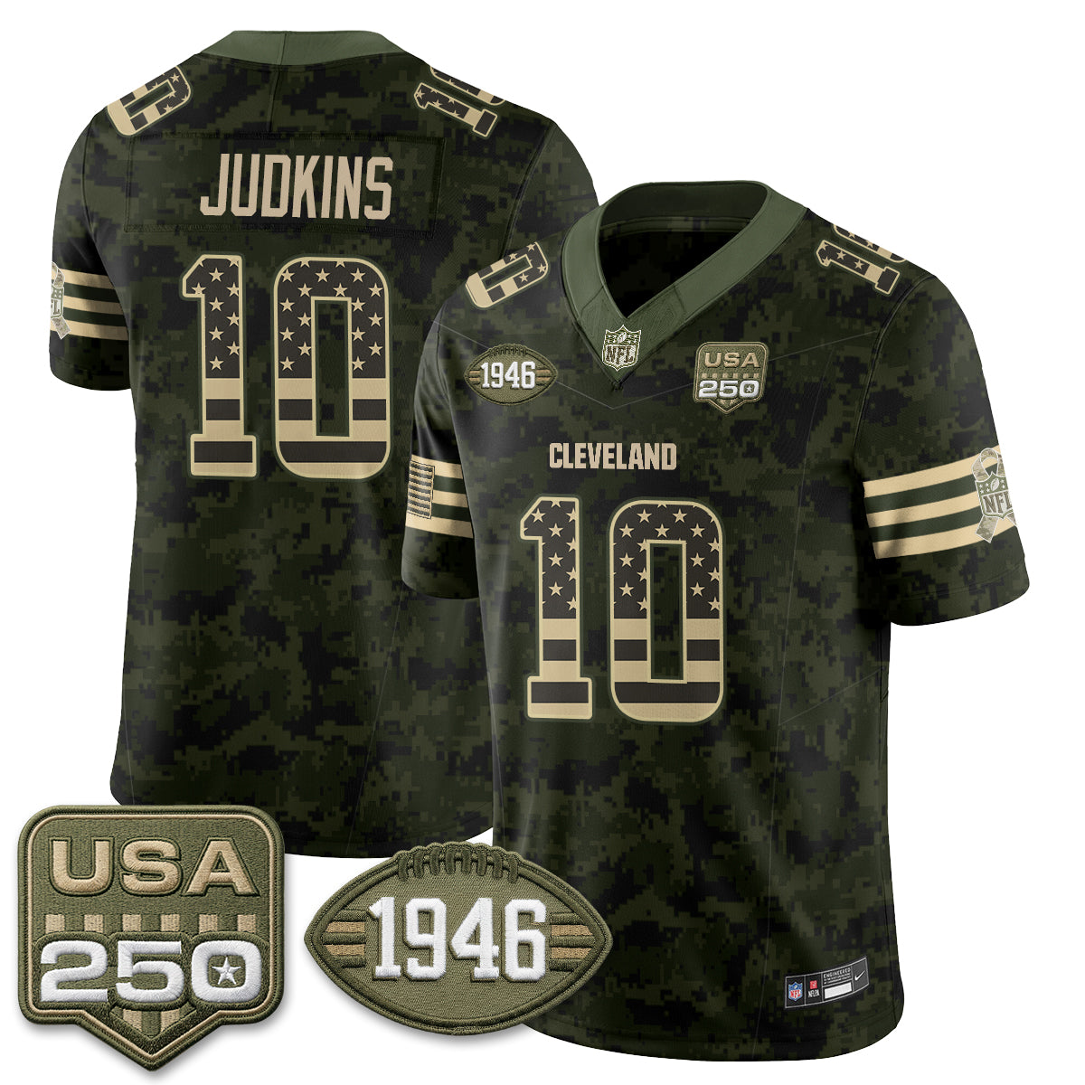 Cleveland Browns 2026 Salute to Service Vapor Jersey - Stitched