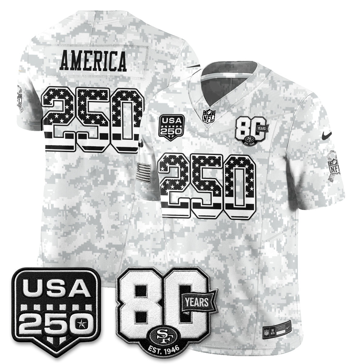 SF 2026 Salute to Service Edition Vapor Jersey - Stitched