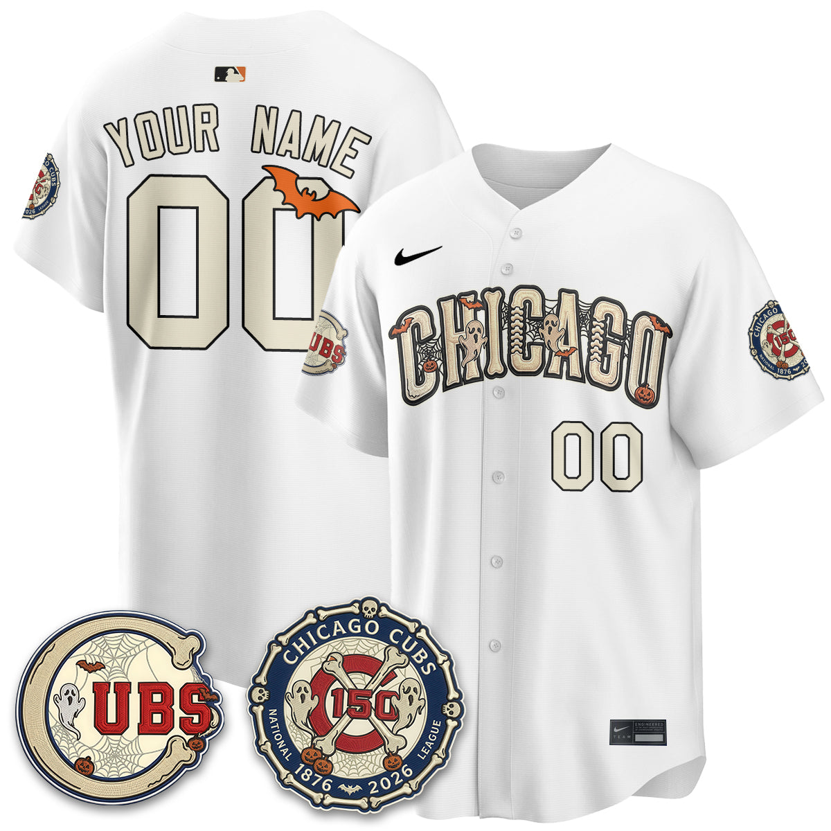 Chicago Cubs Halloween 2026 Vapor Limited Custom Jersey - Stitched