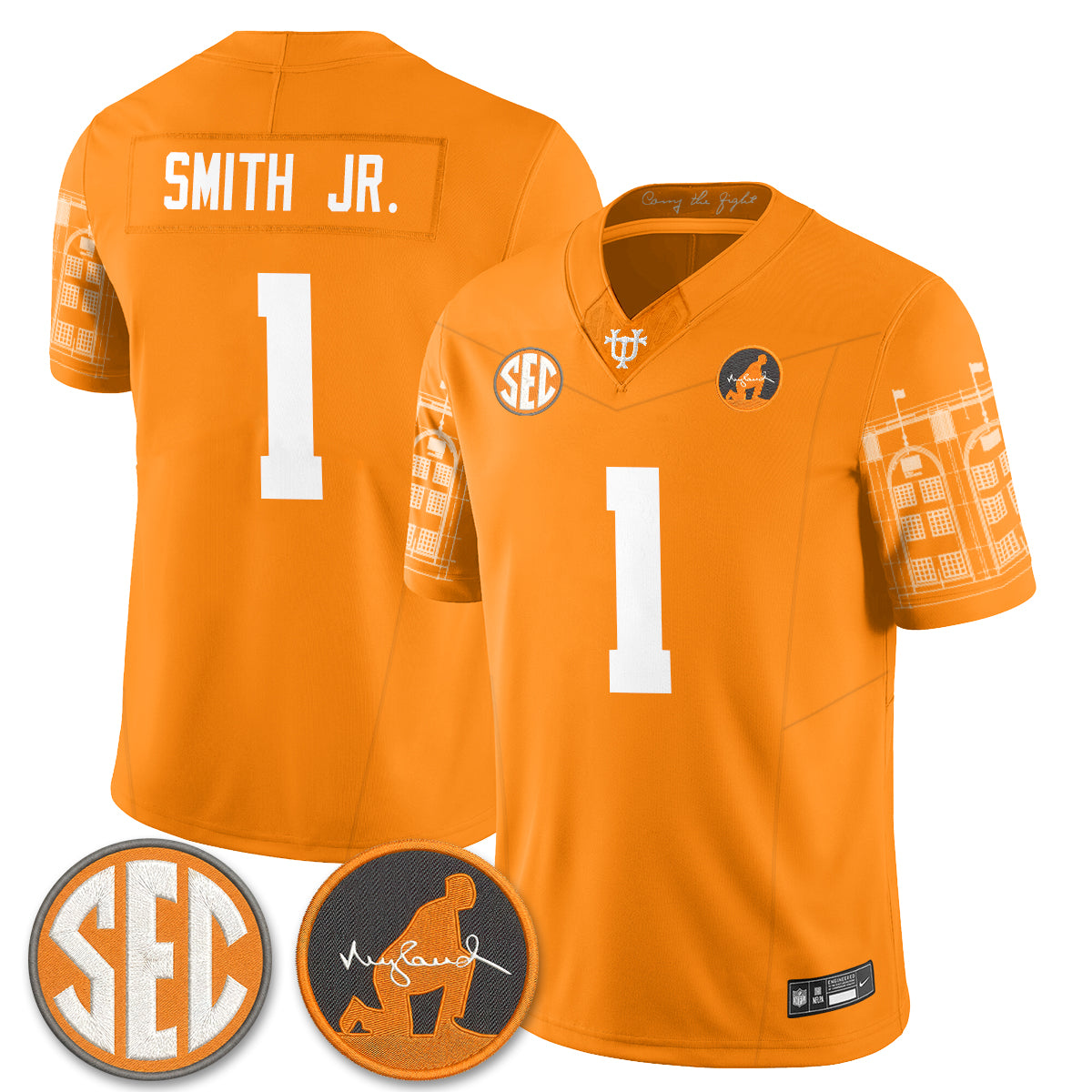 Tennessee Volunteers Built from Legacy Jersey - Stitched