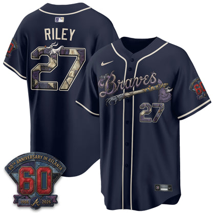 Atlanta Braves Nightmare Edition Vapor Jersey - Stitched