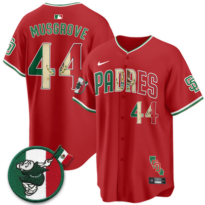 San Diego Padres Mexico Style Vapor Jersey - Stitched