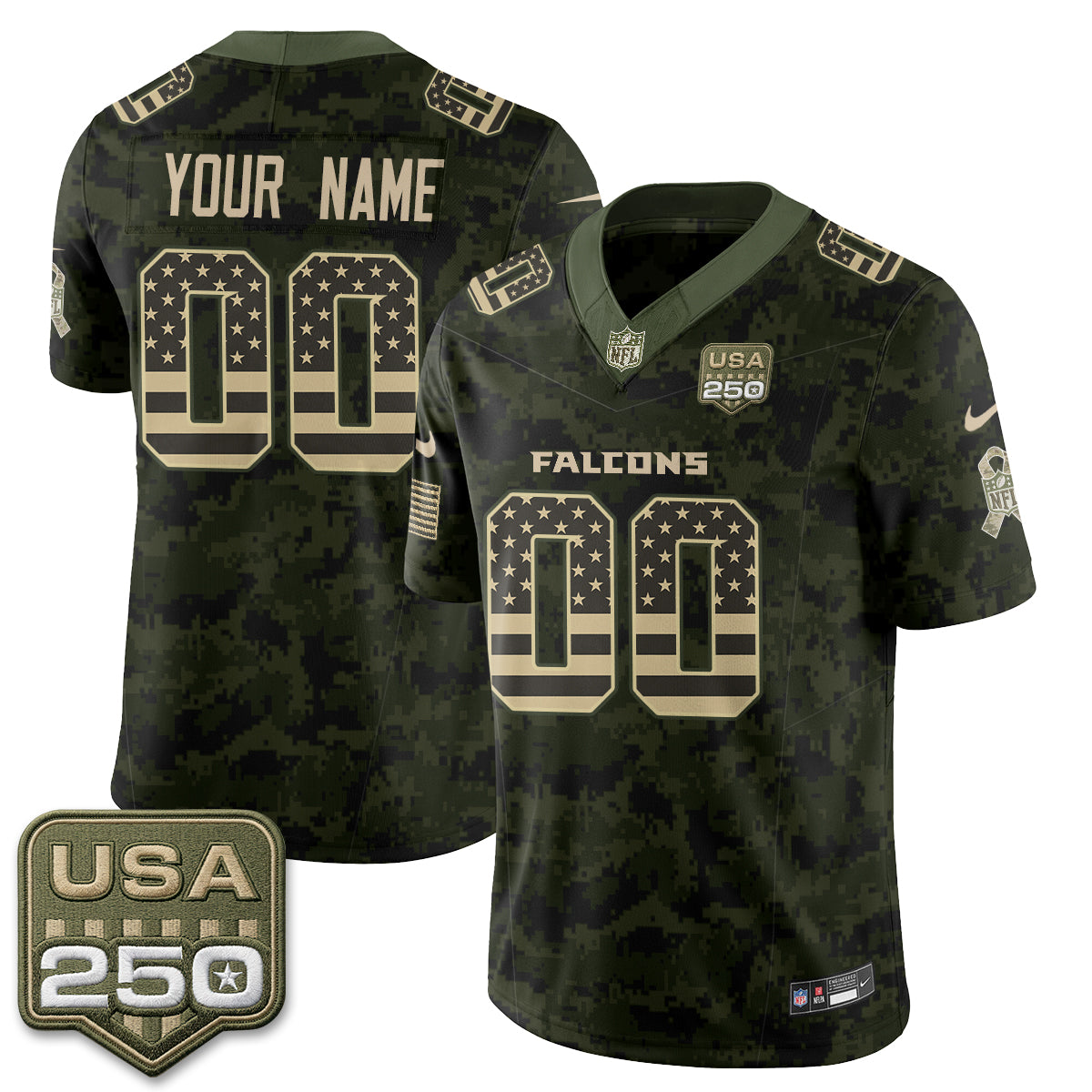 Atlanta Falcons 2026 Salute to Service Vapor Custom Jersey - Stitched