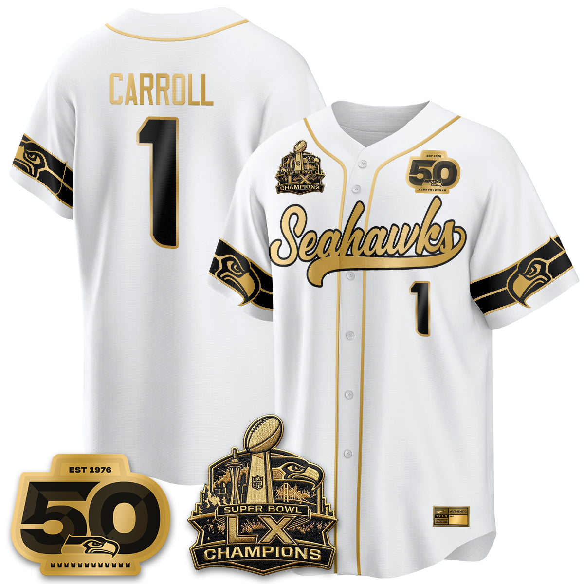 SEA SB LX Champs Vapor Baseball Jersey - Stitch