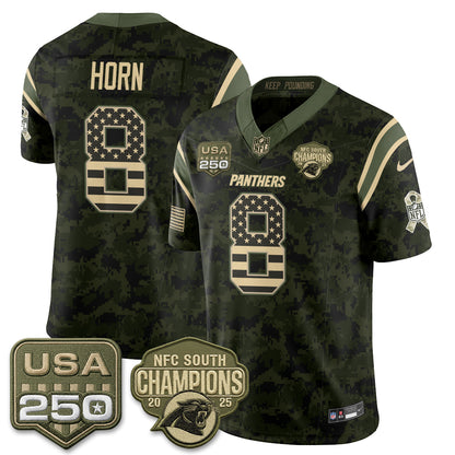 Carolina Panthers 2026 Salute To Service Edition Vapor Jersey - Stitched