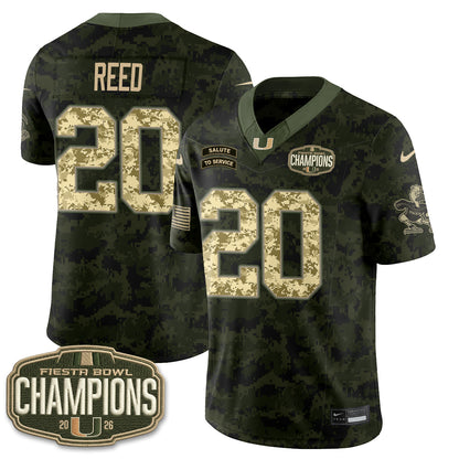Miami Hurricanes 2026 Salute to Service Vapor Jersey - Stitched