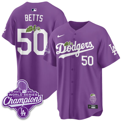 Los Angeles Dodgers Grape Edition Vapor Jersey - Stitched