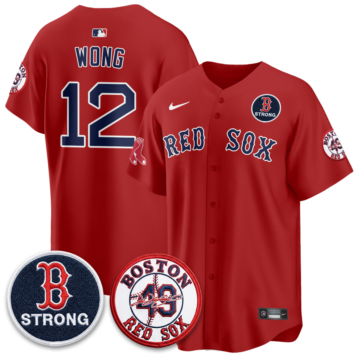 BOS Tim Wakefield Memorial Patch Vaper Premier Limited Jersey - All Stitched V2