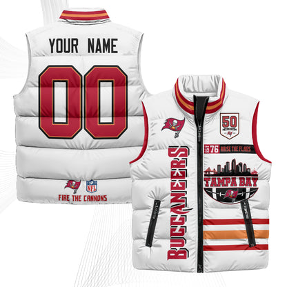 TB "Raise the Flags" Custom Puffer Vest - Printed