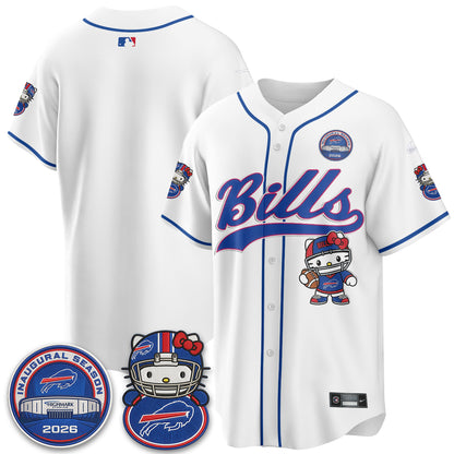 Buffalo Bills x Meow  Vapor Baseball Jersey - Stitched