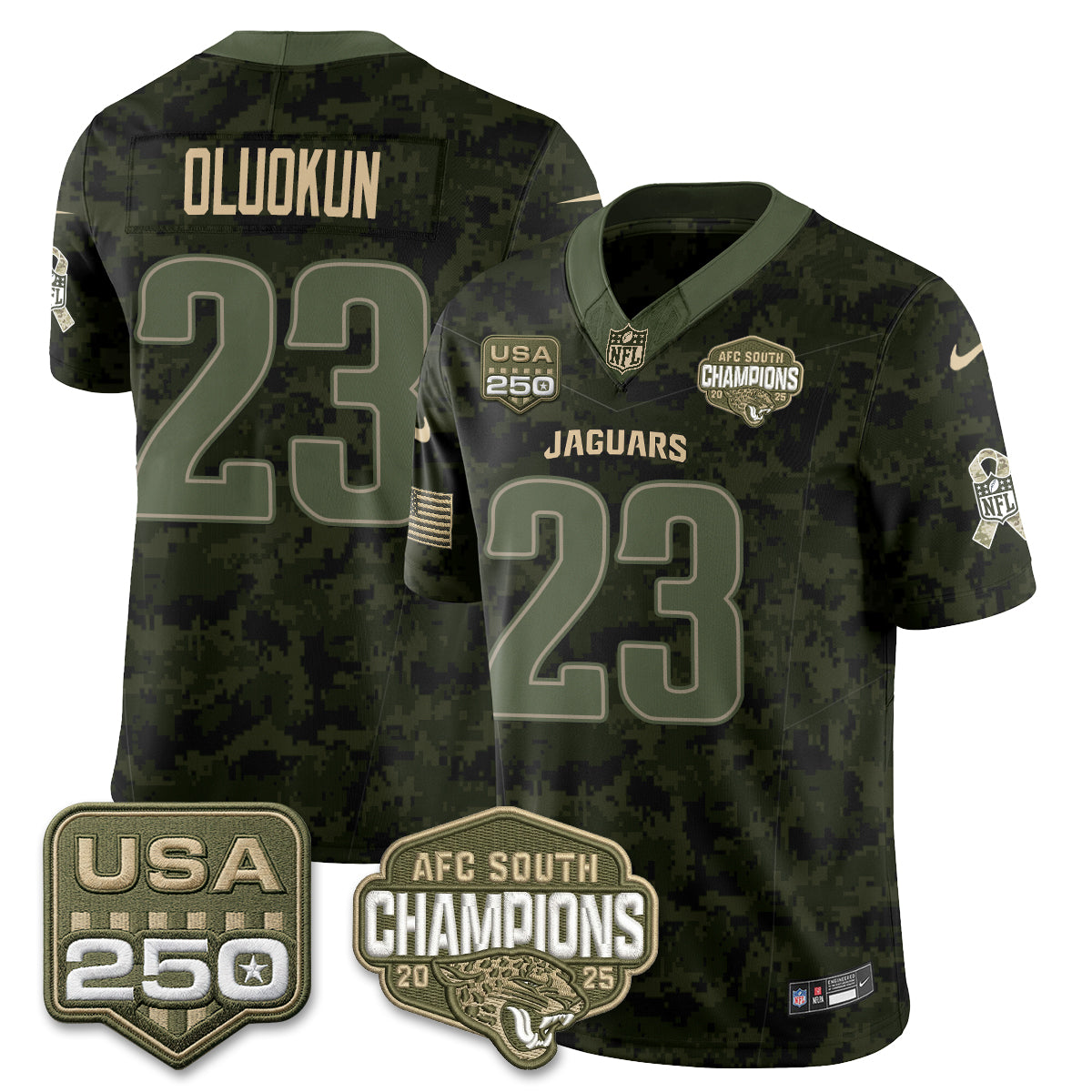 Jacksonville Jaguars 2026 Salute to Service Vapor Jersey - Stitched