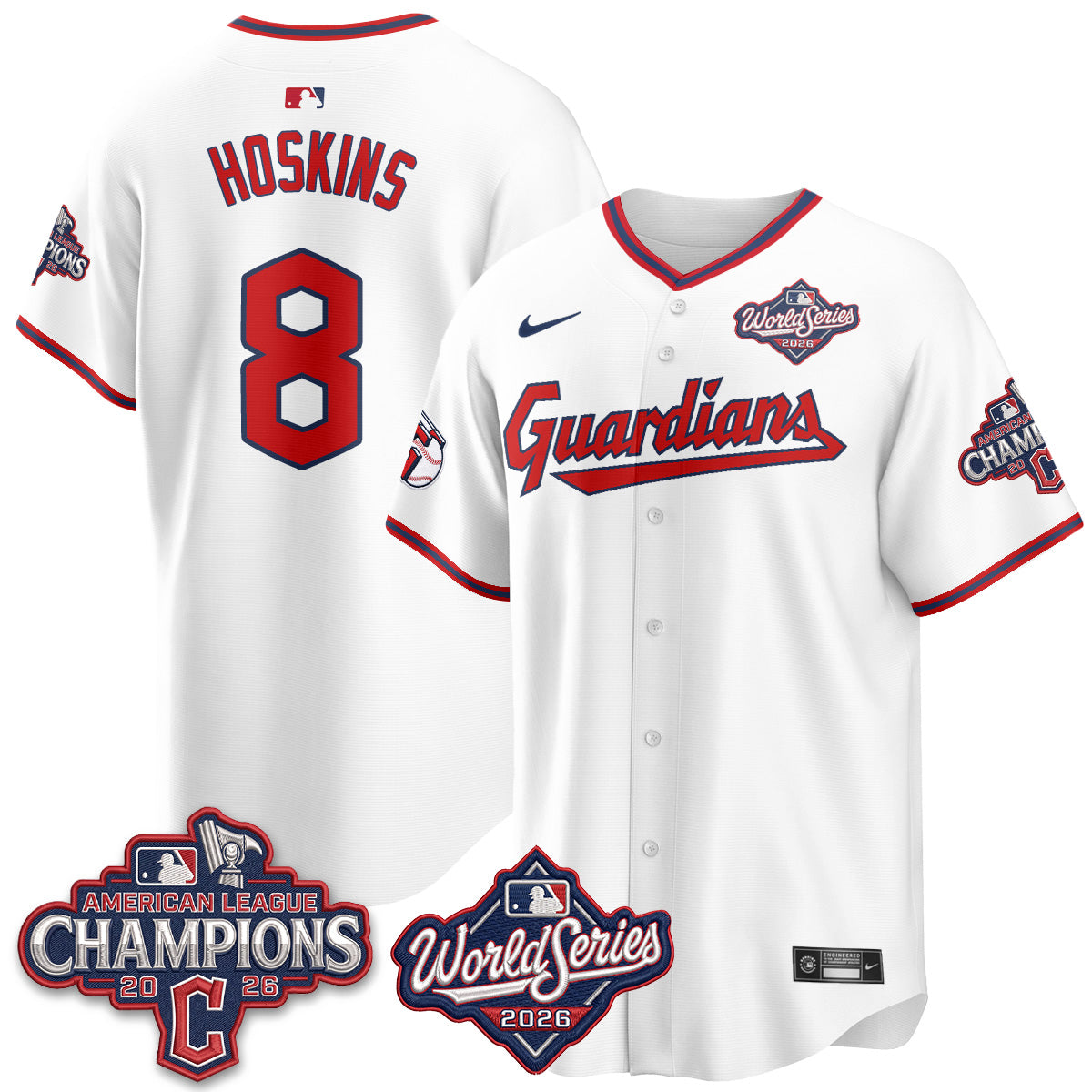 CLE 2026 AL Champions Vapor Jersey - Stitched