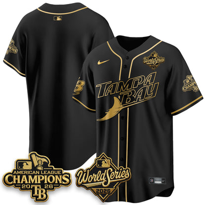 TB 2026 AL Champions Black Gold Edition Vapor Jersey V2- Stitched
