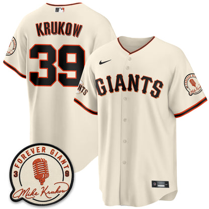 San Francisco Giants Mike Krukow Vapor Jersey - Stitched