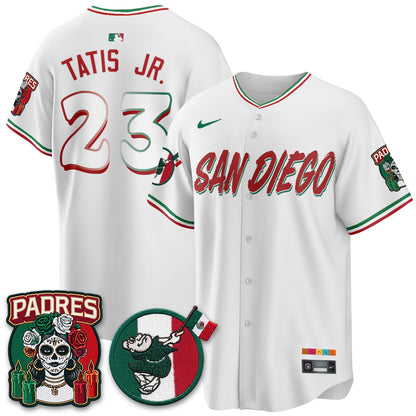 San Diego Padres City Connect Mexico Style Vapor Jersey - Stitched