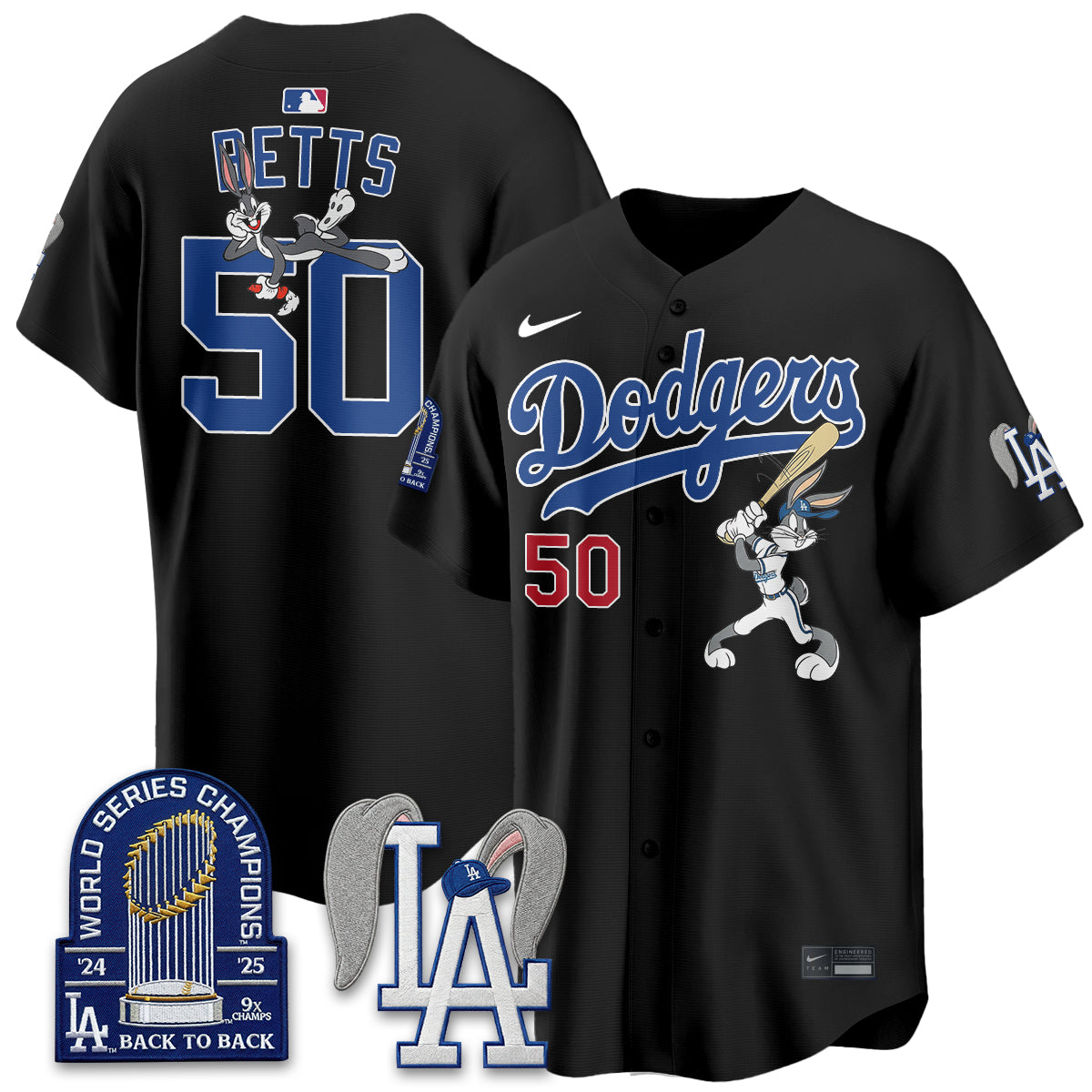 Los Angeles Dodgers Bunny Edition Vapor Jersey - Stitched