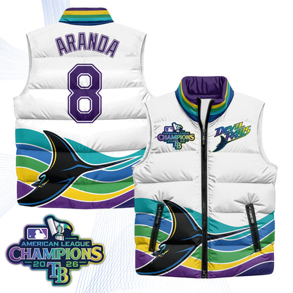 Tampa Bay Rays 2026 AL Champions Limited Puffer Vest - Printed