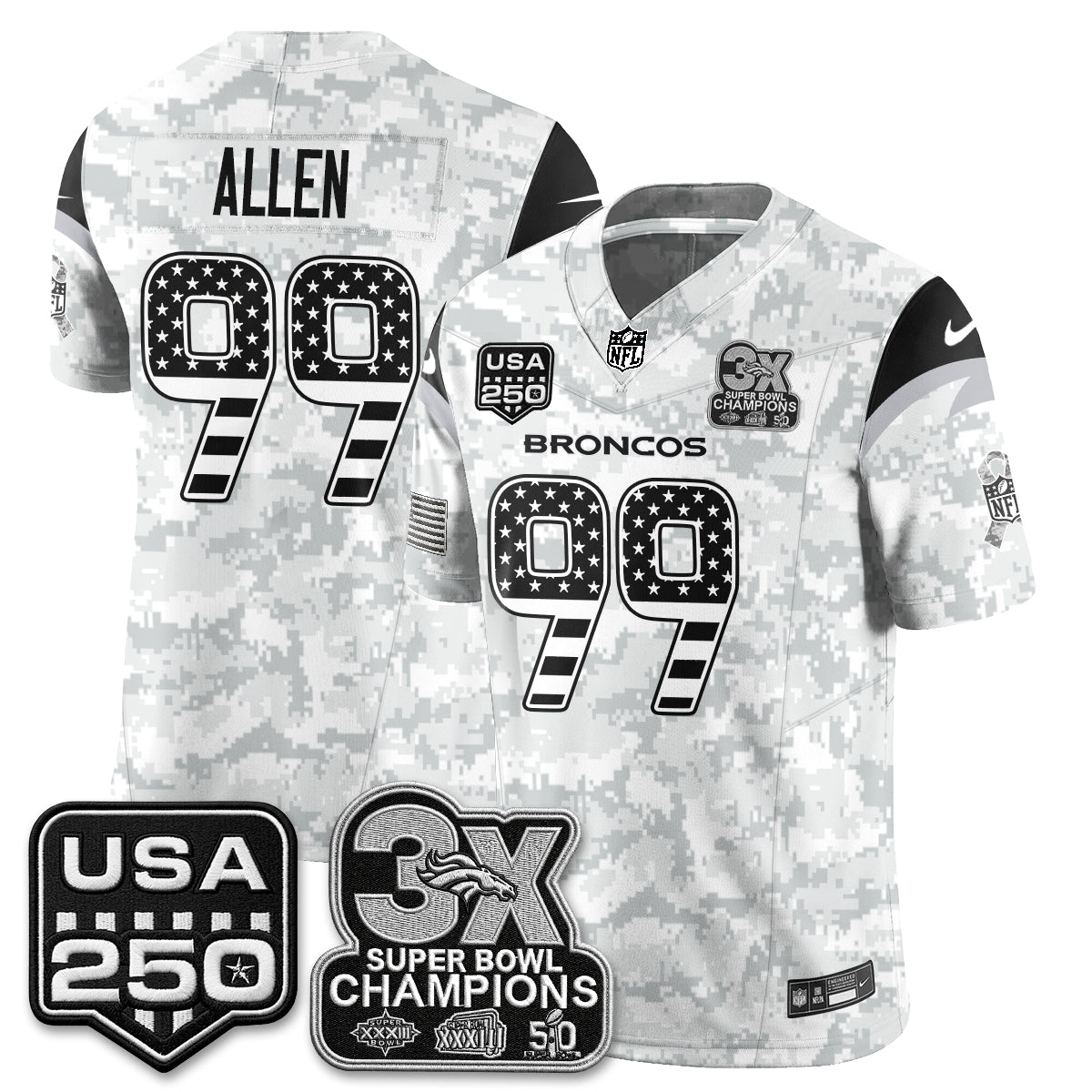 Denver Broncos 2026 Salute to Service Edition Vapor Jersey - Stitched