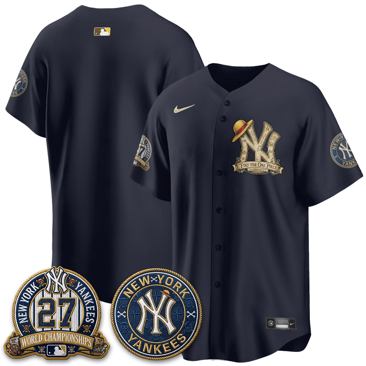 New York Yankees x OP Japanese Cartoon Limited Jersey -  Stitched