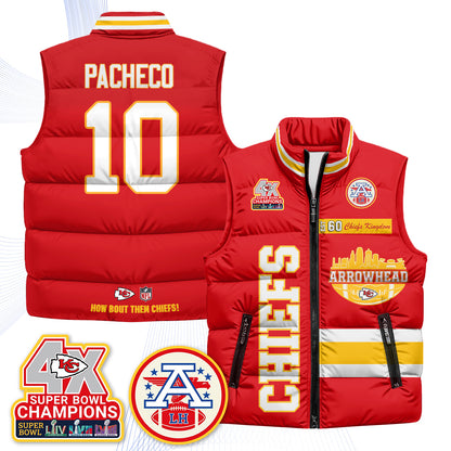KC Arrowhead Puffer Vest - Printed