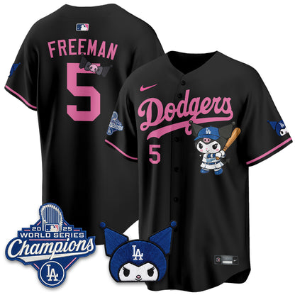 Los Angeles Dodgers Kuromi Edition Vapor Jersey - Stitched