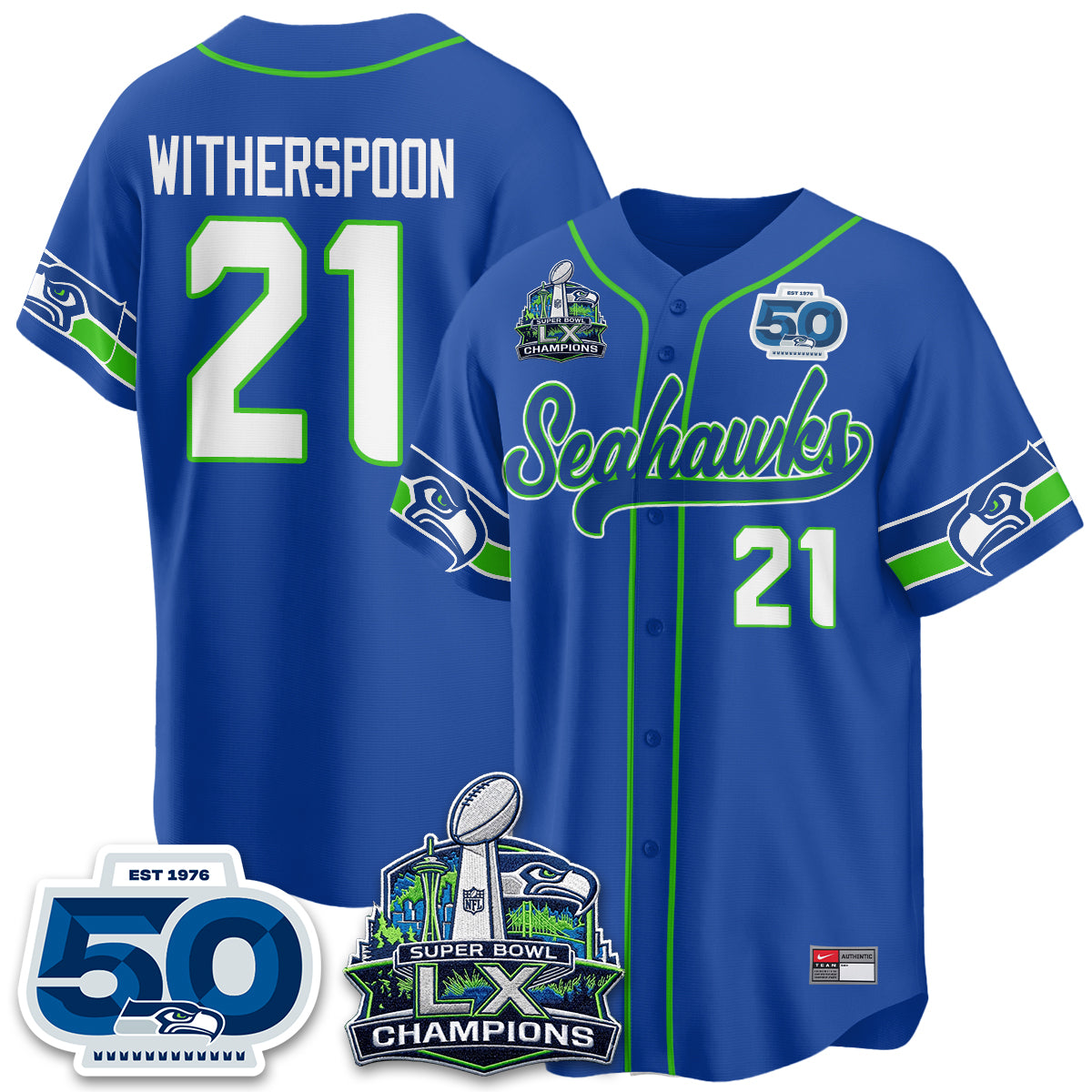 SEA SB LX Champs Vapor Baseball Jersey - Stitch