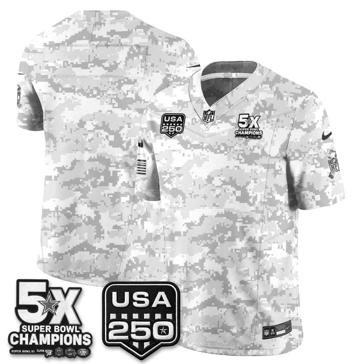 Dallas Cowboys 2026 Salute to Service Edition Vapor Jersey V2- Stitched