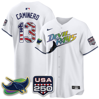 Tampa Bay Rays Independence Day USA 2026 City Connect Vapor Jersey - Stitched