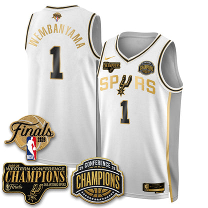 SAS 2026 NBA Western Conference Champions Vapor Jersey - Stitched N5