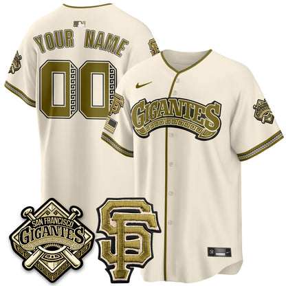SF New Era Olive 2026 Armed Forces Day Custom Jersey - All Stitched