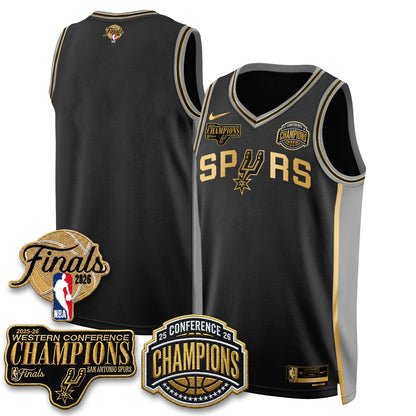 SAS 2026 NBA Western Conference Champions Vapor Jersey - Stitched N5