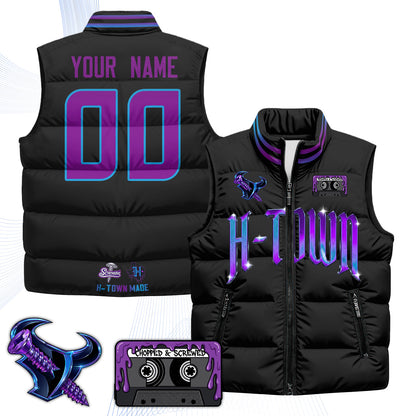 HOU "Screwcity" Custom Puffer Vest - Printed