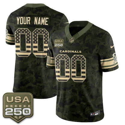 Arizona Cardinals 2026 Salute to Service Vapor Custom Jersey - Stitched