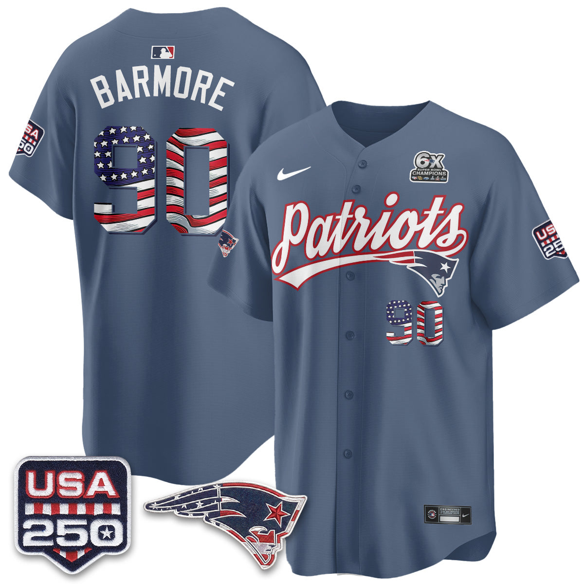 New England Patriots America Edition Vapor Jersey - Stitched