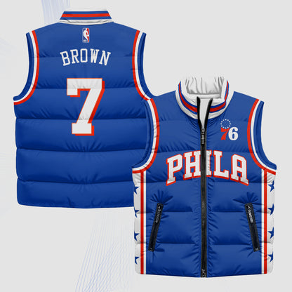 PHI Superteam 24th Season Patch Puffer Vest - Printed