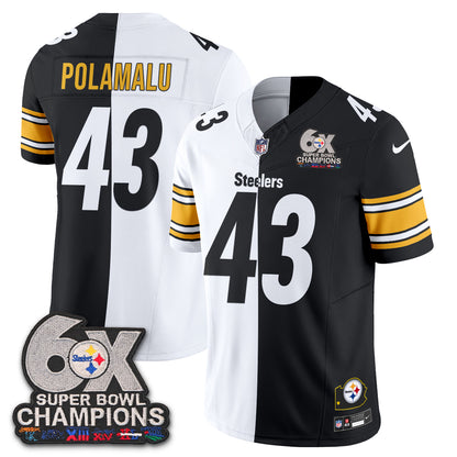 Pittsburgh Steelers 6x SBowl Split Edition Vapor Jersey - Stitched