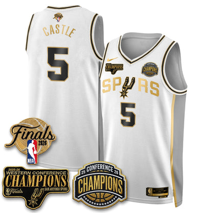 SAS 2026 NBA Western Conference Champions Vapor Jersey - Stitched N5
