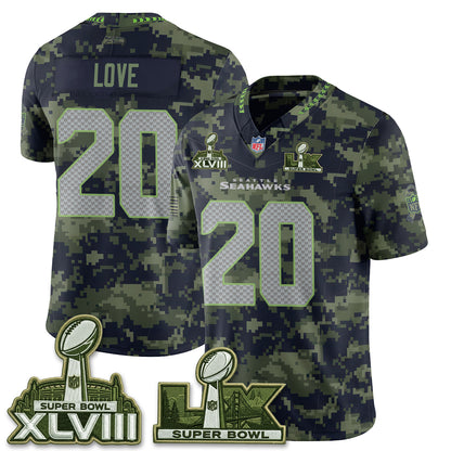 Seattle Seahawks 2026 Salute to Service Edition Vapor Jersey V2- Stitched