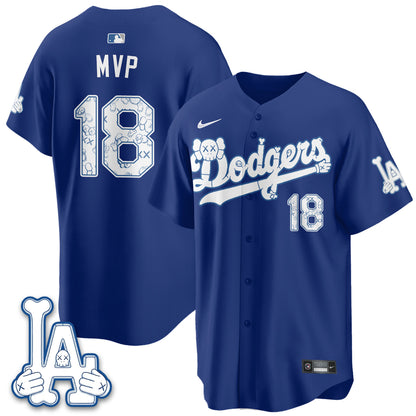 Los Angeles Dodgers x KAWS Edition Vapor Jersey V2- Stitched