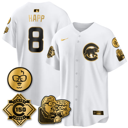 CHC 150th Anniversary Harry Caray Holy Cow Vapor Premier Limited Jersey - All Stitched V3