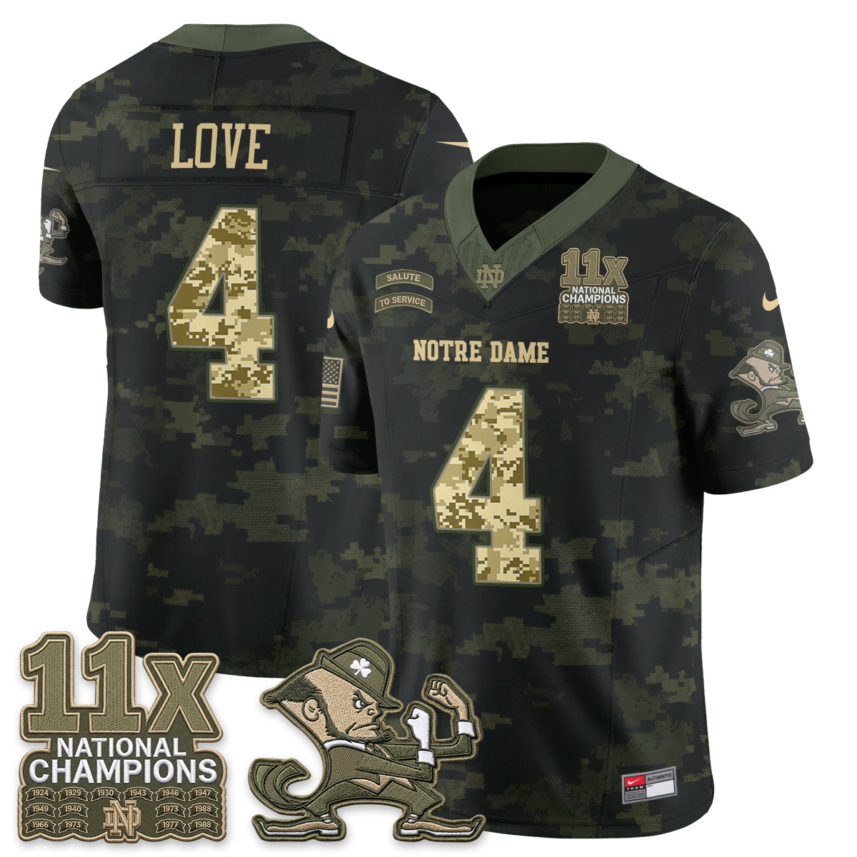 ND 2026 Salute to Service Vapor Jersey - Stitched