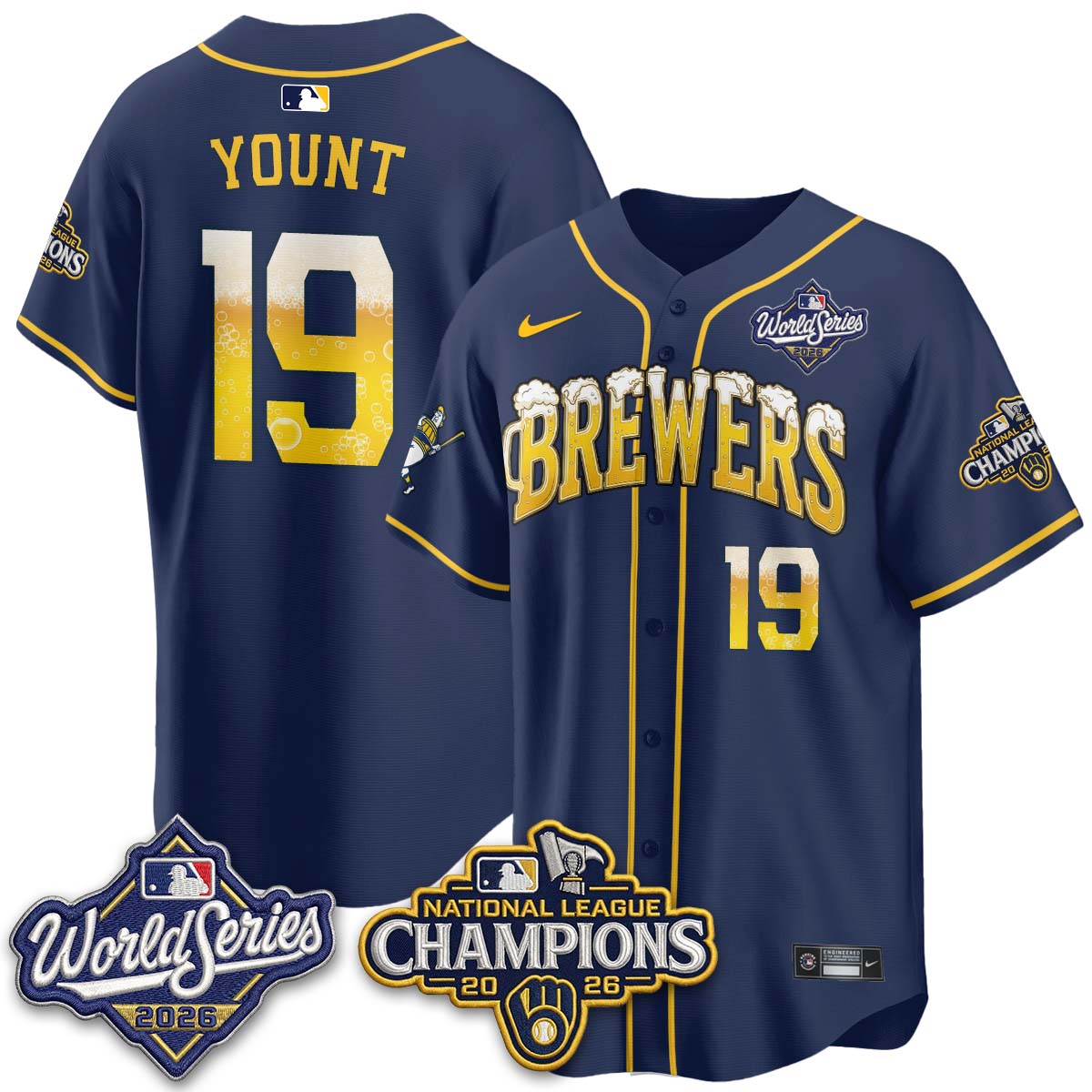 MIL "Pitcher & Pint" 2026 NL Champions Vapor Jersey - Stitched