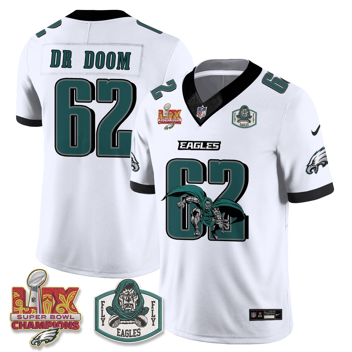 Philadelphia Eagles x Green Cape Villain Edition Vapor Jersey - Stitched
