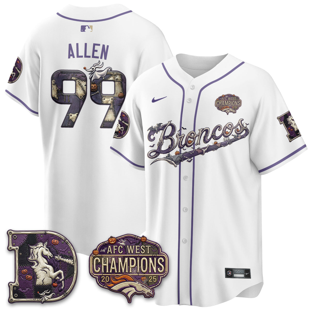 DEN 2026 Nightmare Edition Vapor Baseball Jersey - Stitched