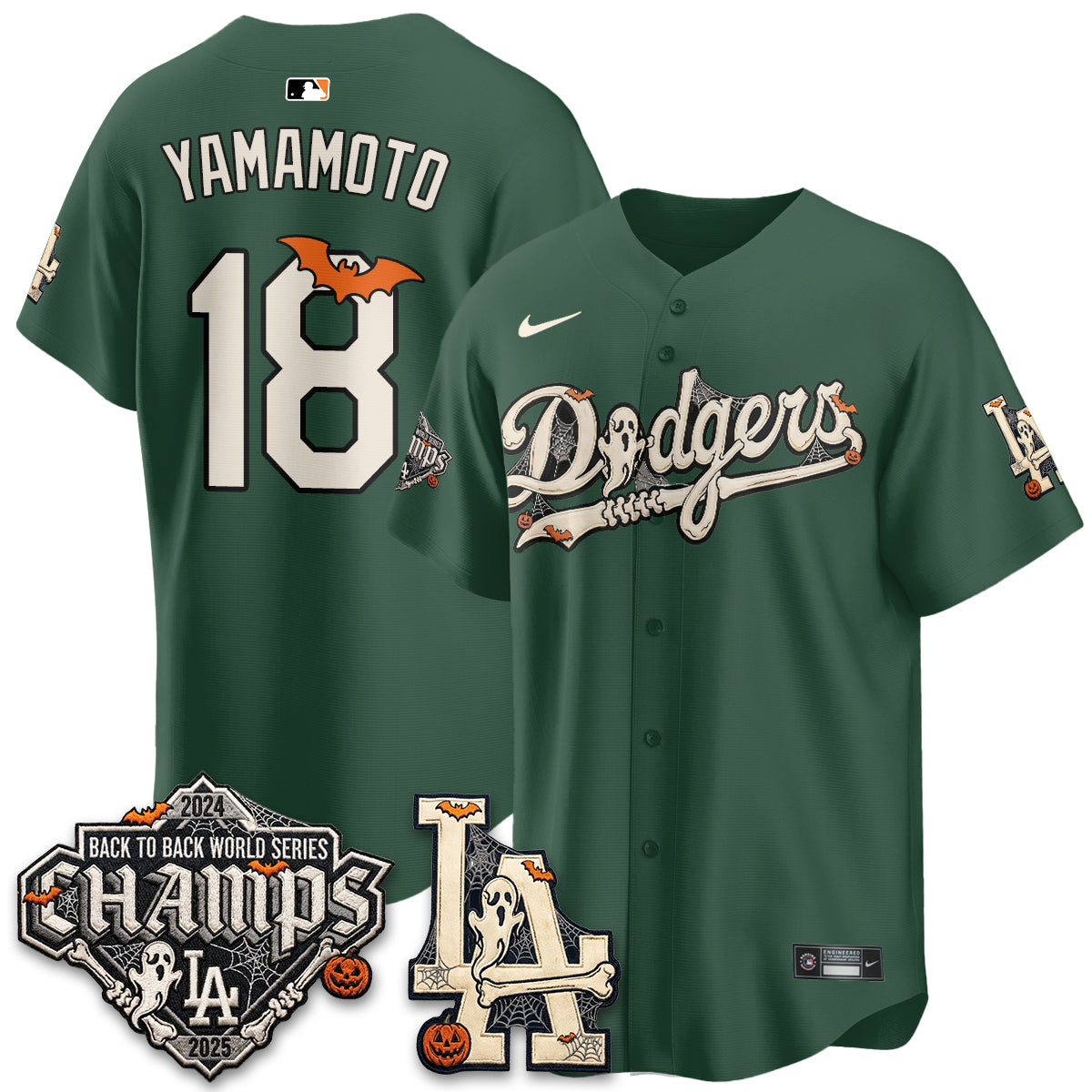 Los Angeles Dodgers Halloween 2026 Vapor Jersey - Stitched