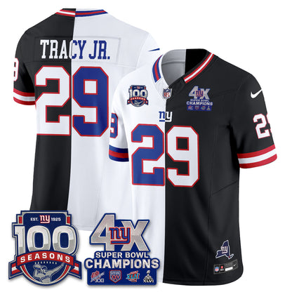 NYG 4X SBowl Split Edition Vapor Jersey - Stitched