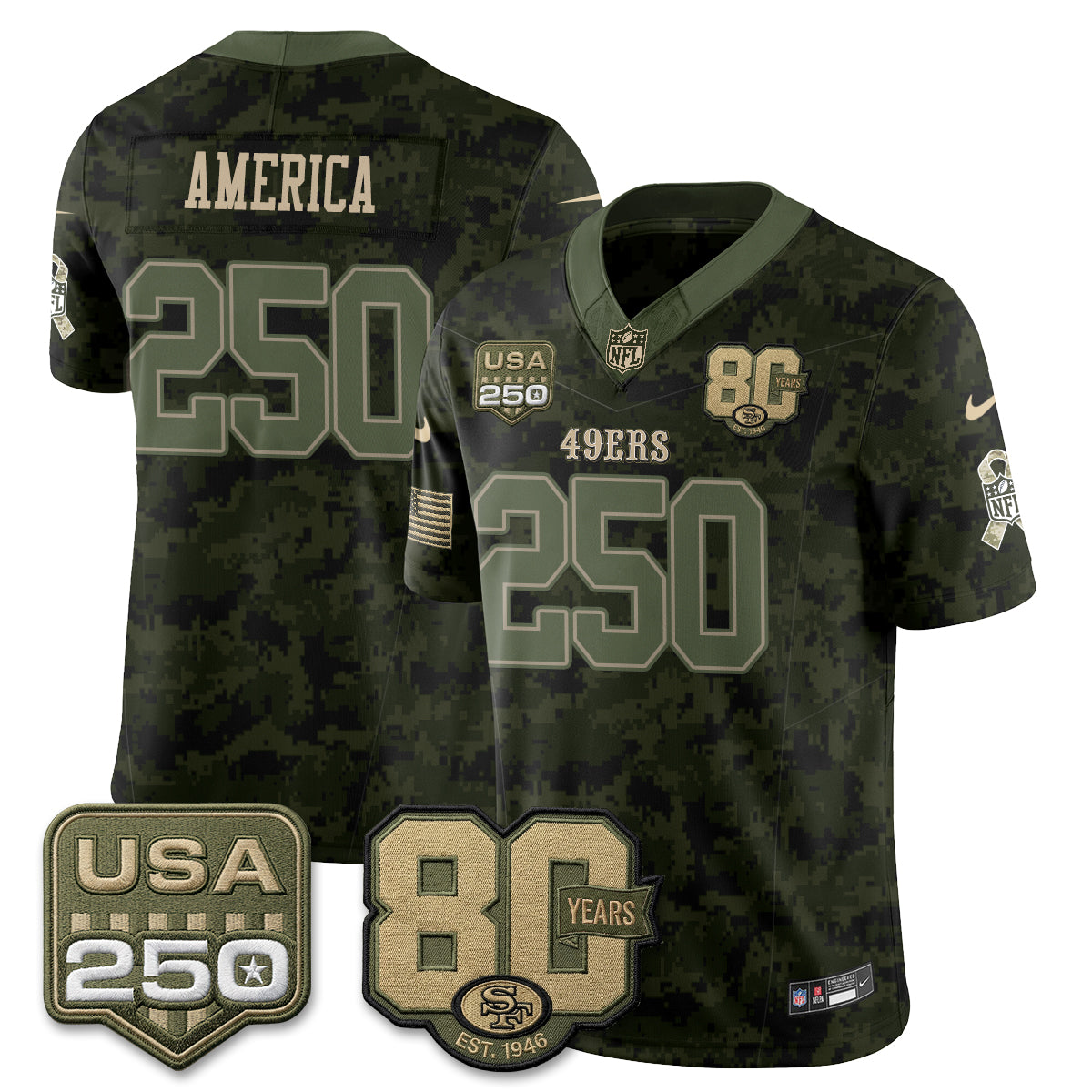 SF 2026 Salute to Service Edition Vapor Jersey - Stitched