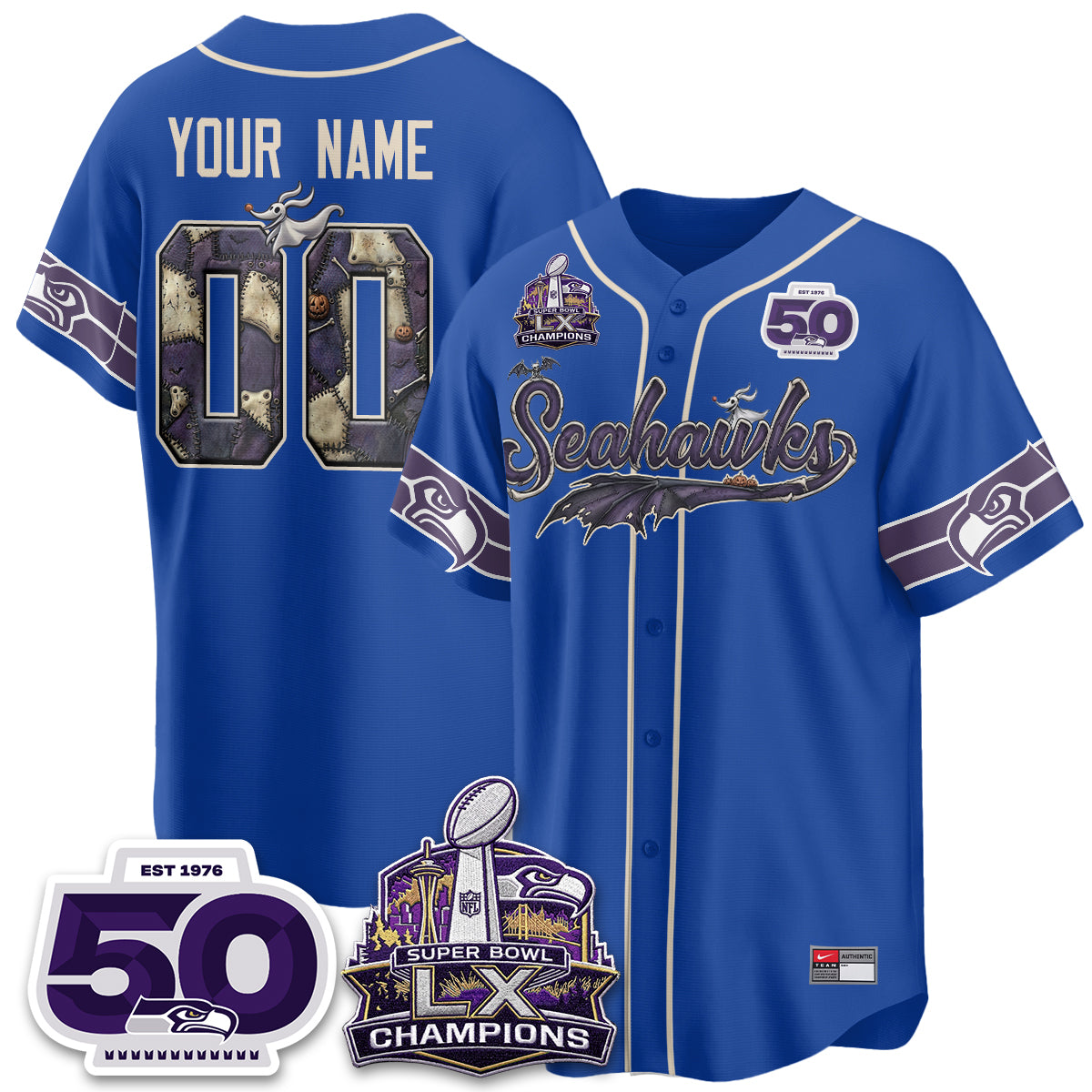 SEA 2026 Nightmare Edition Vapor Custom Baseball Jersey - Stitched