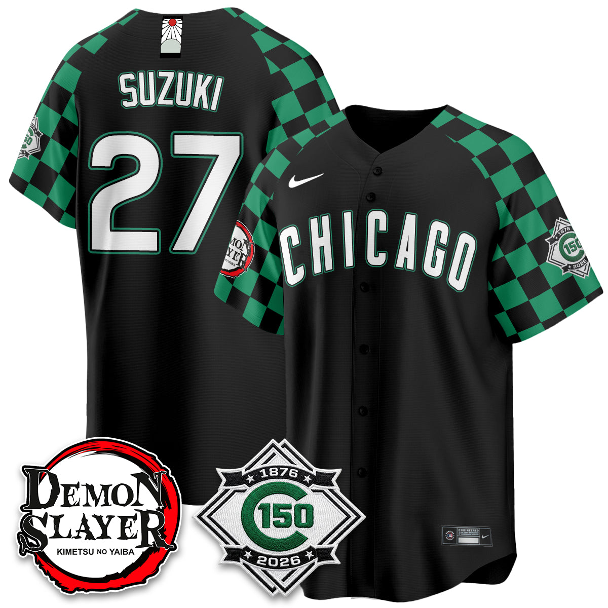 Chicago Cubs Demon Slayer Vapor Limited Jersey - Stitched