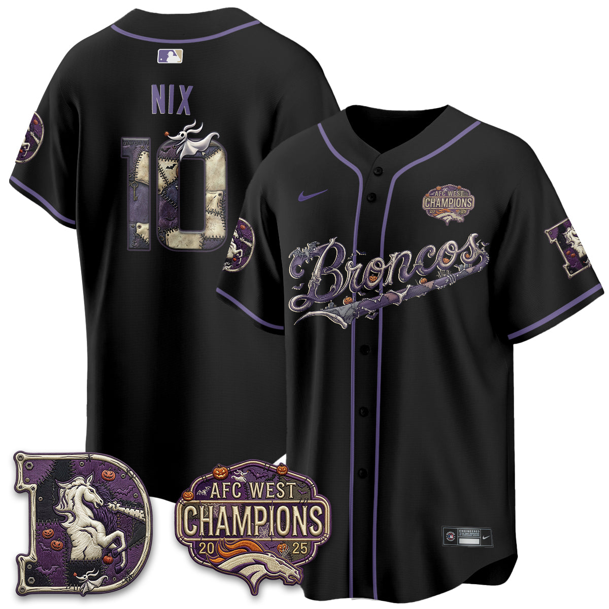 DEN 2026 Nightmare Edition Vapor Baseball Jersey - Stitched